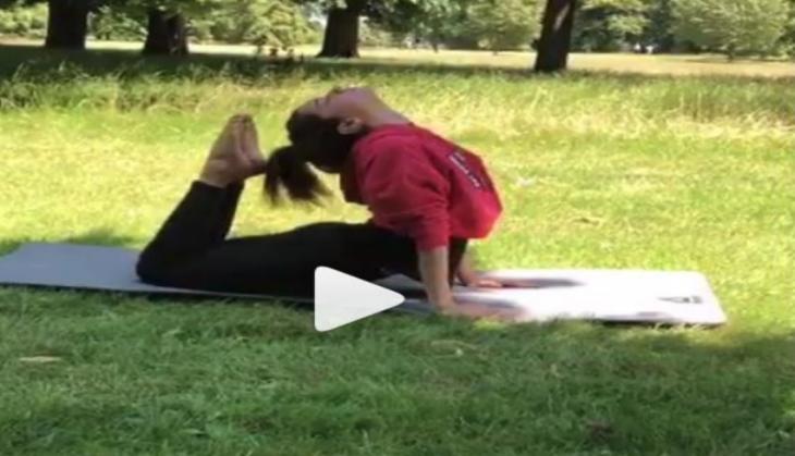 Kangana Ranaut doing yoga