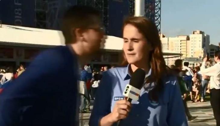 Brazilian Journalist Kiss