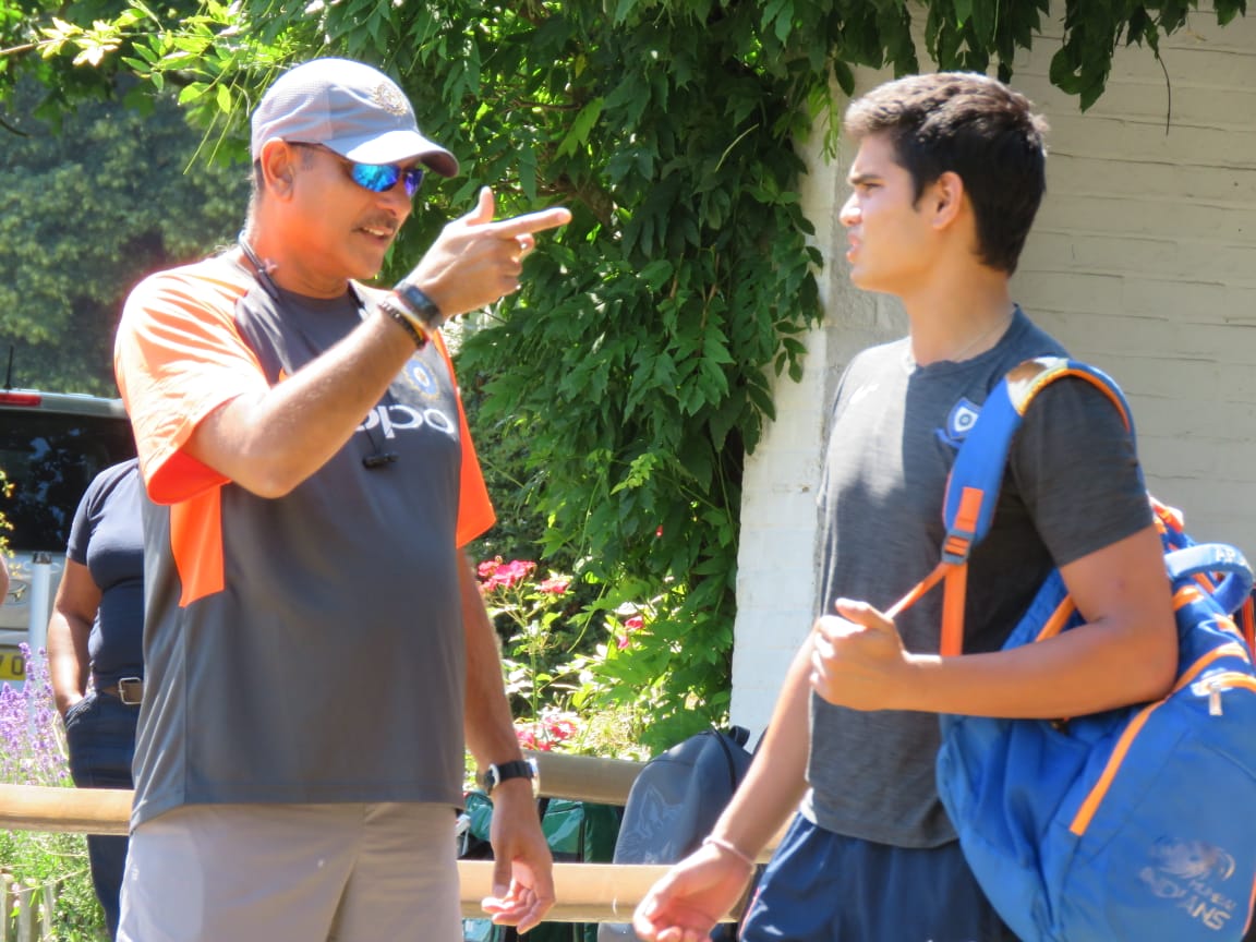 Here's what happens when Sachin Tendulkar's son Arjun gets training from Virat Kohli's men and gets tips from Ravi Shastri; see video