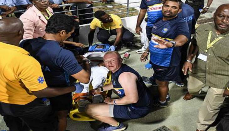 Sri Lanka's Kusal Perera got injured while making efforts to catch a ball on boundary; watch video