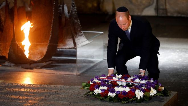 Prince William visits World Holocaust Remembrance Center in Israel