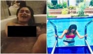 Sara Khan after her nude bathtub video posts sizzling bikini pictures on social media that are enough to raise the temperature; see pics