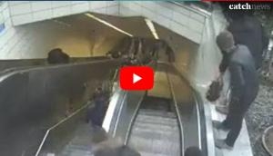 Horrifying! Escalator swallowing a man will give you nightmares; watch video