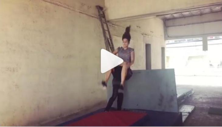disha patni doing stunts