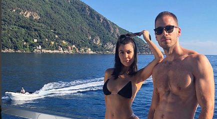 Kourtney Kardashian wore skimpy bikini on vacation with her boyfriend in Italy