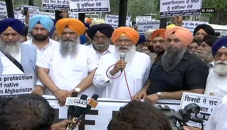 Shiromani Akali Dal protests outside Afganistan embassy
