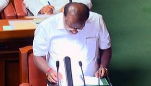 Karnataka CM Kumaraswamy presents first budget in Vidhana Soudha