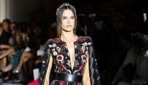 Victoria's Secret model Alessandra Ambrosio rocks the runway in Zuhair Murad at Paris Haute Couture Fashion Week