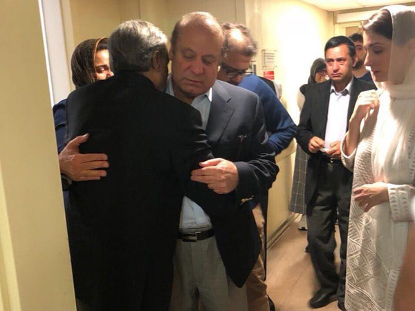 Nawaz, daughter get emotional farewell in London