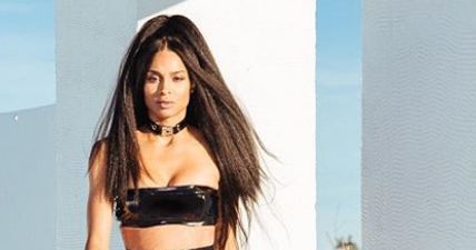 Ciara flaunts her sexy body in leather bikini paired with knee-high heels