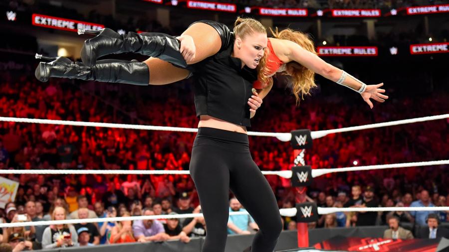 Watch: Ronda Rousey attacks champion Alexa Bliss at WWE Extreme Rule