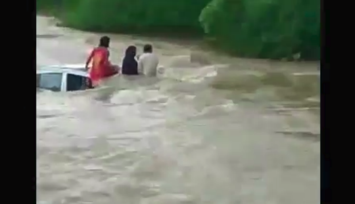 Car Falls in River
