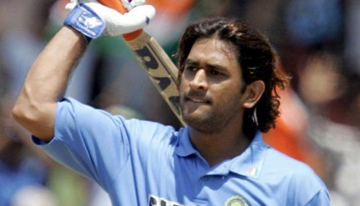 ms dhoni with hair