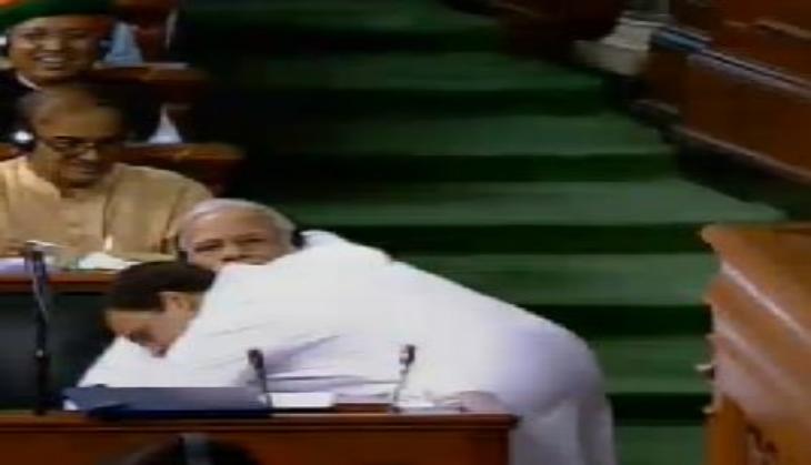 'Bhagidar not chowkidar': Rahul attacks and then hugs Modi during No Confidence Motion
