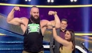 WWE Superstar Braun Strowman meets Salman Khan, Sonakshi Sinha, Kamal Hasan on the sets of ‘Dus Ka Dum’ 