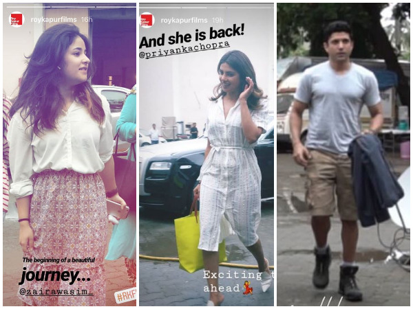 PeeCee, Farhan, Zaira prep for 'The Sky Is Pink'