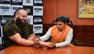 WWE Star Braun Strowman meets Indian astrologer in India