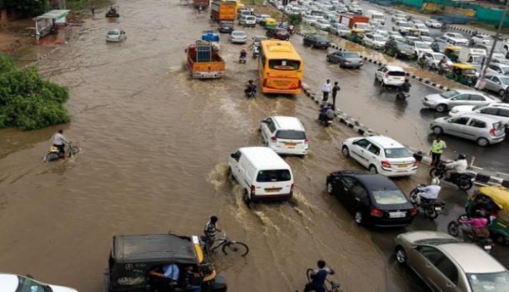 Delhi Rain and Traffic Jam
