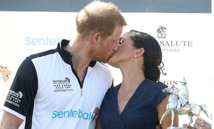 Meghan Markle and Prince Harry shared a kiss at the Sentebale Polo Match