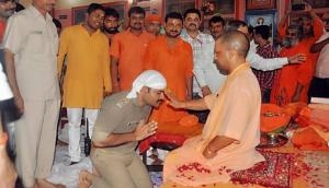  'Feeling blessed,' Uttar Pradesh police officer kneels, folds hands before CM Yogi Adityanth