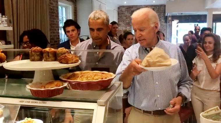 Barack Obama, Joe Biden surprises customers at Georgetown's Dog Tag Bakery
