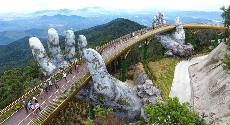 Gigantic! Add Vietnam's concrete 'Golden Bridge' to your bucket list; enchanting pics inside