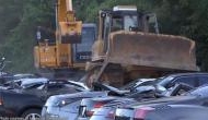 Viral Video: Luxury vehicles including Porsches and Lamborghinis worth $5.5 Million destroyed by bulldozer