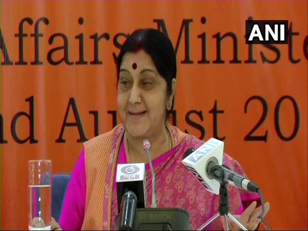 Sushma Swaraj arrives in Abu Dhabi to attend Islamic Nations Conclave