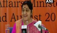 Sushma Swaraj arrives in Abu Dhabi to attend Islamic Nations Conclave