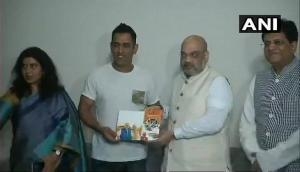 Sampark for Samarthan: BJP chief Amit Shah, Union minister Piyush Goyal meet MS Dhoni