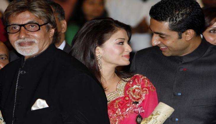 Amitabh bachchan, Aishwarya Rai Bachchan and Abhishek Bachchan