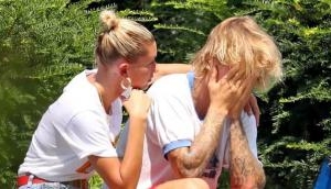 Newly-engaged Justin Bieber and Hailey Baldwin spotted crying on a day out in New York