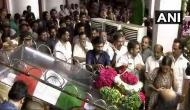 Karunanidhi's mortal remains kept at Rajaji Hall for homage