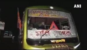 Amit Shah in West Bengal: Attack on BJP workers bus going to Amit Shah's rally in Mamata Banerjee's West Bengal