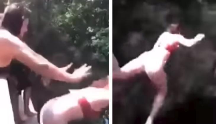 Girl Pushes From Bridge