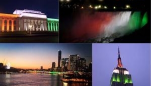 United States honor India's Independence by lighting up Empire State Building and Niagara Falls in tricolor