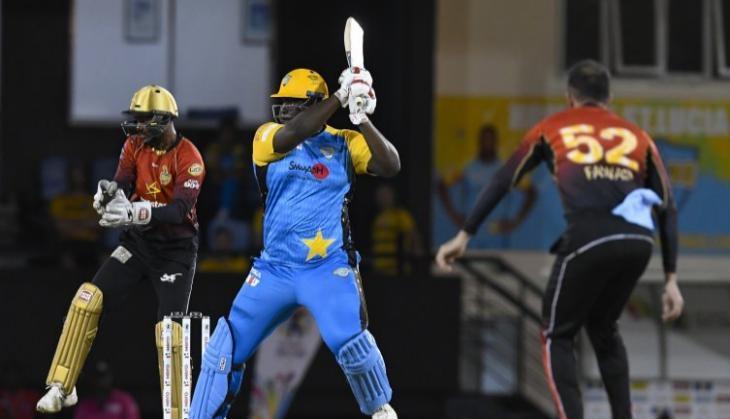 Kieron Pollard Fastest fifty of CPL 2018 in just 18 balls with 7 sixes Trinbago knight riders beat St Lucia Stars by 5 wickets