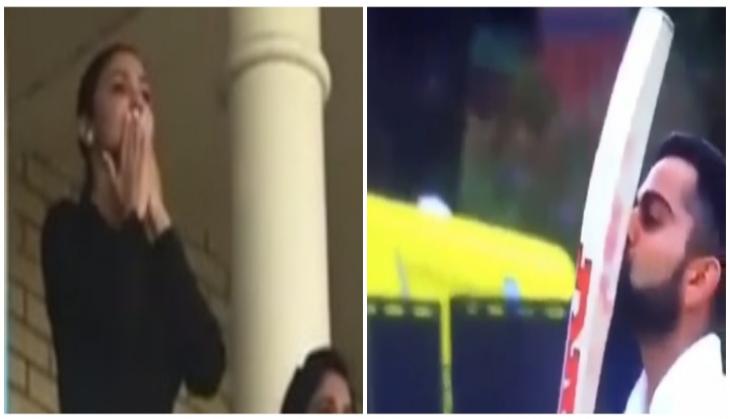 Video: Anushka Sharma's flying kiss to Virat Kohli after hitting 23rd test ton proves that Sui Dhaaga actress is his best cheerleader