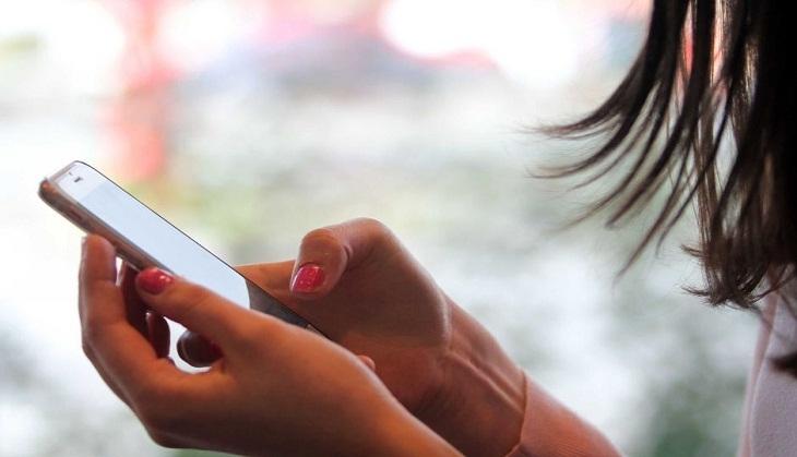 Girl with mobile