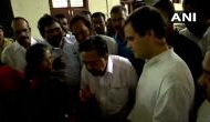 Congress President Rahul Gandhi visits flood relief camps in Kerala