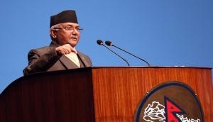 Nepal Prime Minister KP Oli says 'won't let down people's trust' at an event in Kathmandu