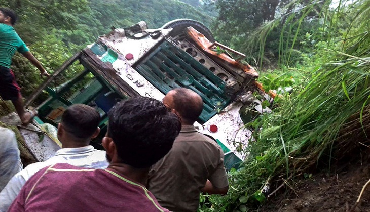 Himachal Pradesh: At least 3 killed, 44 injured after HP Roadways bus carrying 47 passengers fell into a gorge; rescue underway