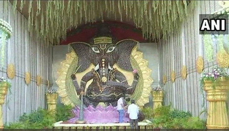 Bengaluru: Devotees go green, make Lord Ganesh sculpture using Sugarcane