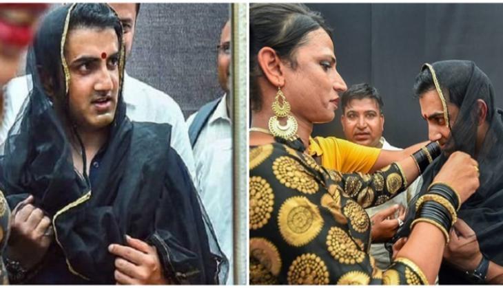 Gautam Gambhir wearing Dupatta Bindi to support transgenders in Delhi