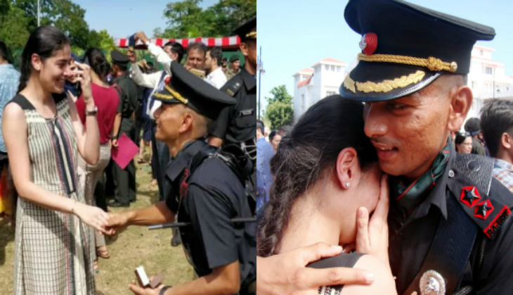Indian Army officer bends on his knee to propose his girlfriend during OTA ceremony and this is what she said