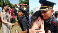 Indian Army officer bends on his knee to propose his girlfriend during OTA ceremony and this is what she said