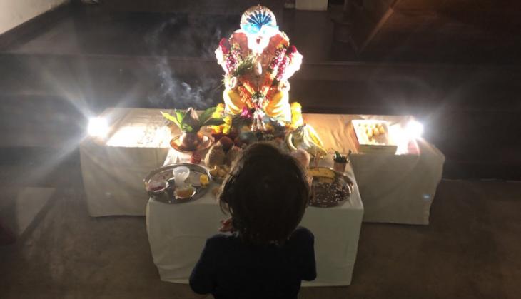 Fans started trolling Shah Rukh Khan's son AbRam for praying to lord Ganesha
