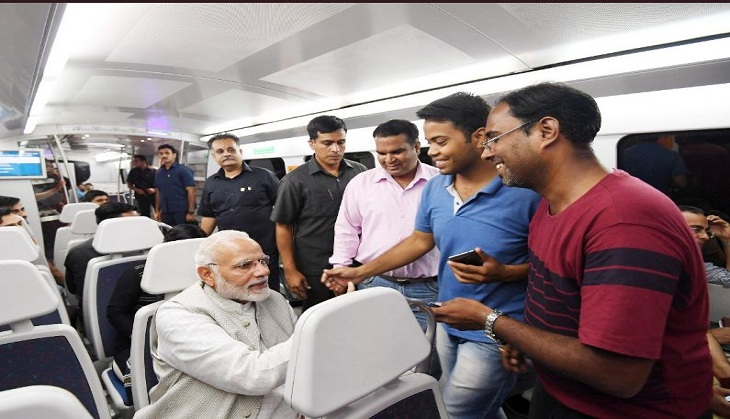 PM Modi travelled in Delhi Metro with passengers to avoid traffic on Delhi road; see video and pics