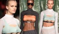 Wonder: Models with three breasts walk the runway at Milan Fashion Week