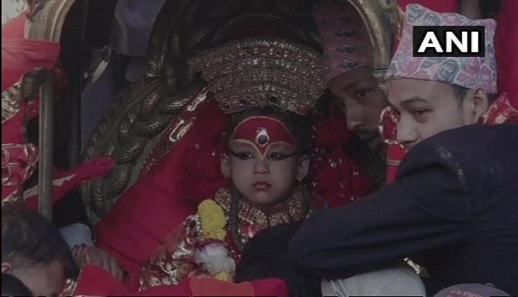 Meet Trishna Shakya, Nepal's living goddess who made her first public appearance after being anointed
